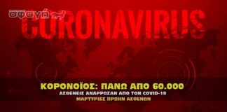 Κορονοϊός. Αναρρώσαν πάνω από 60.000 πρώην ασθενείς.