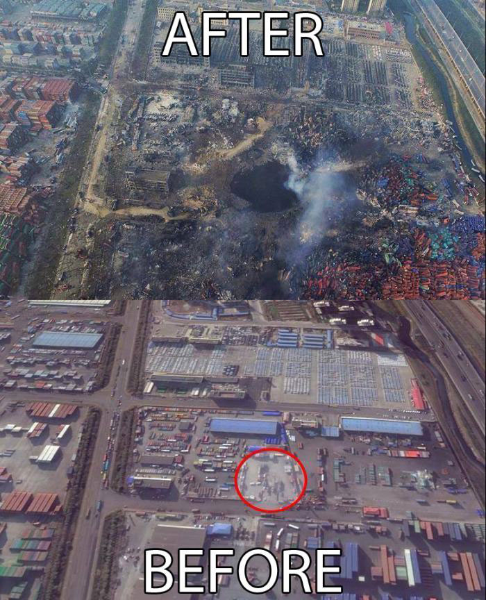 the tianjin blast crater after the epic explosion - Κορονοϊος : Όλη η αλήθεια που δεν θα σας πούνε στα συστημικά ΜΜΕ