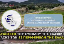 ΚΑΤΑΣΧΕΣΗ ΤΟΥ ΣΥΝΟΛΟΥ ΤΗΣ ΕΔΑΦΙΚΗΣ ΕΚΤΑΣΗΣ ΤΩΝ 13 ΠΕΡΙΦΕΡΕΙΩΝ ΤΗΣ ΕΛΛΑΔΑΣ